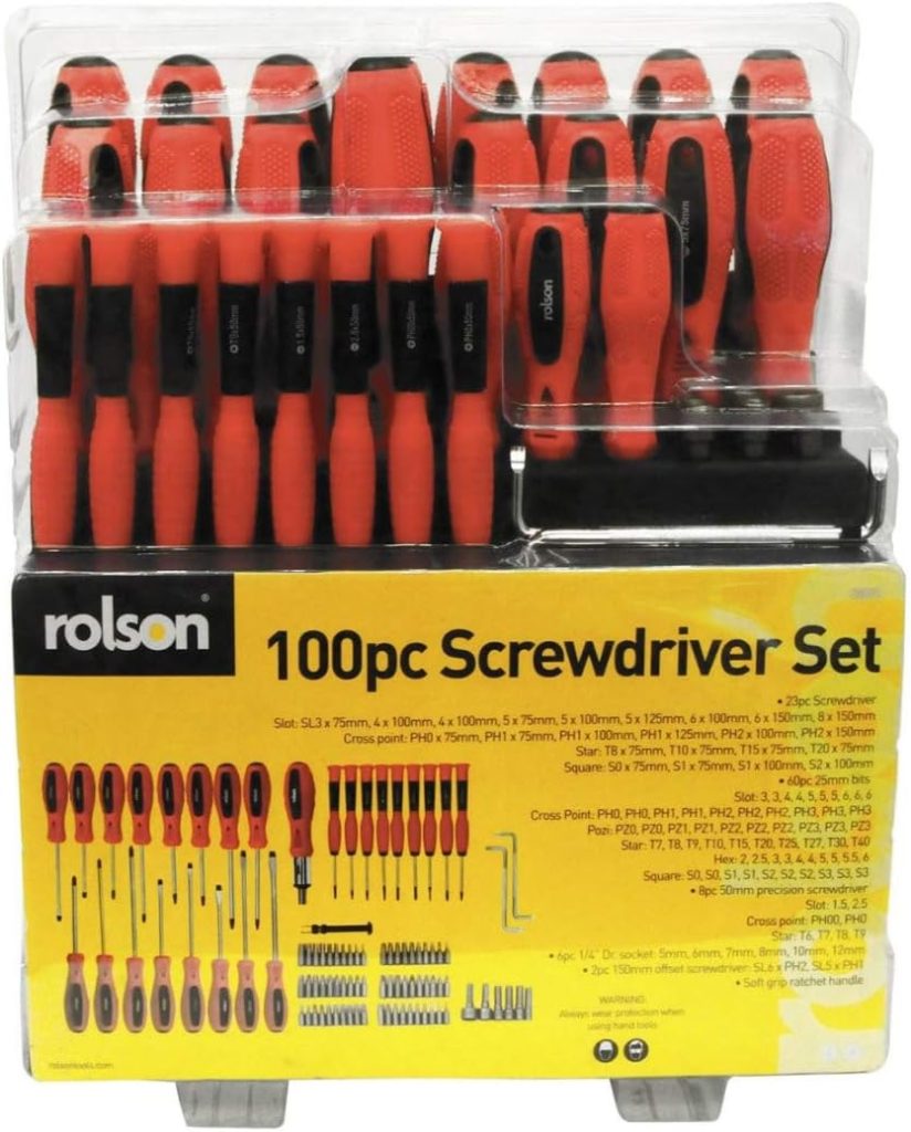 rolson 28895 100 pc screwdriver set