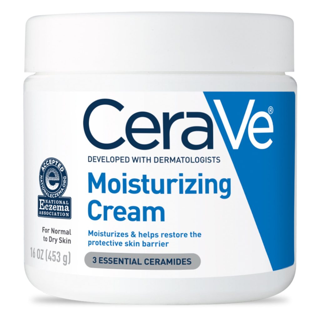 cerave moisturizing cream, face & body moisturizer for normal to very dry skin, 16 oz
