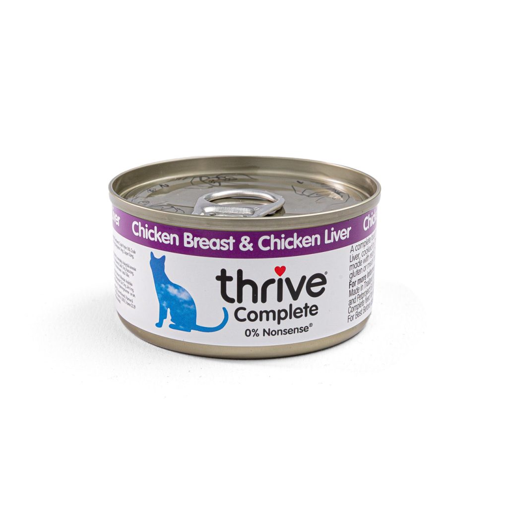 chicken breast and chicken liver complete wet cat food