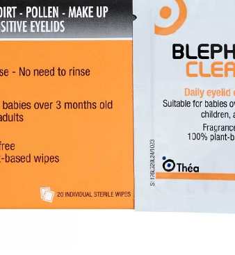 blephaclean plastic free daily eyelid sterile cleansing wipes – 20s